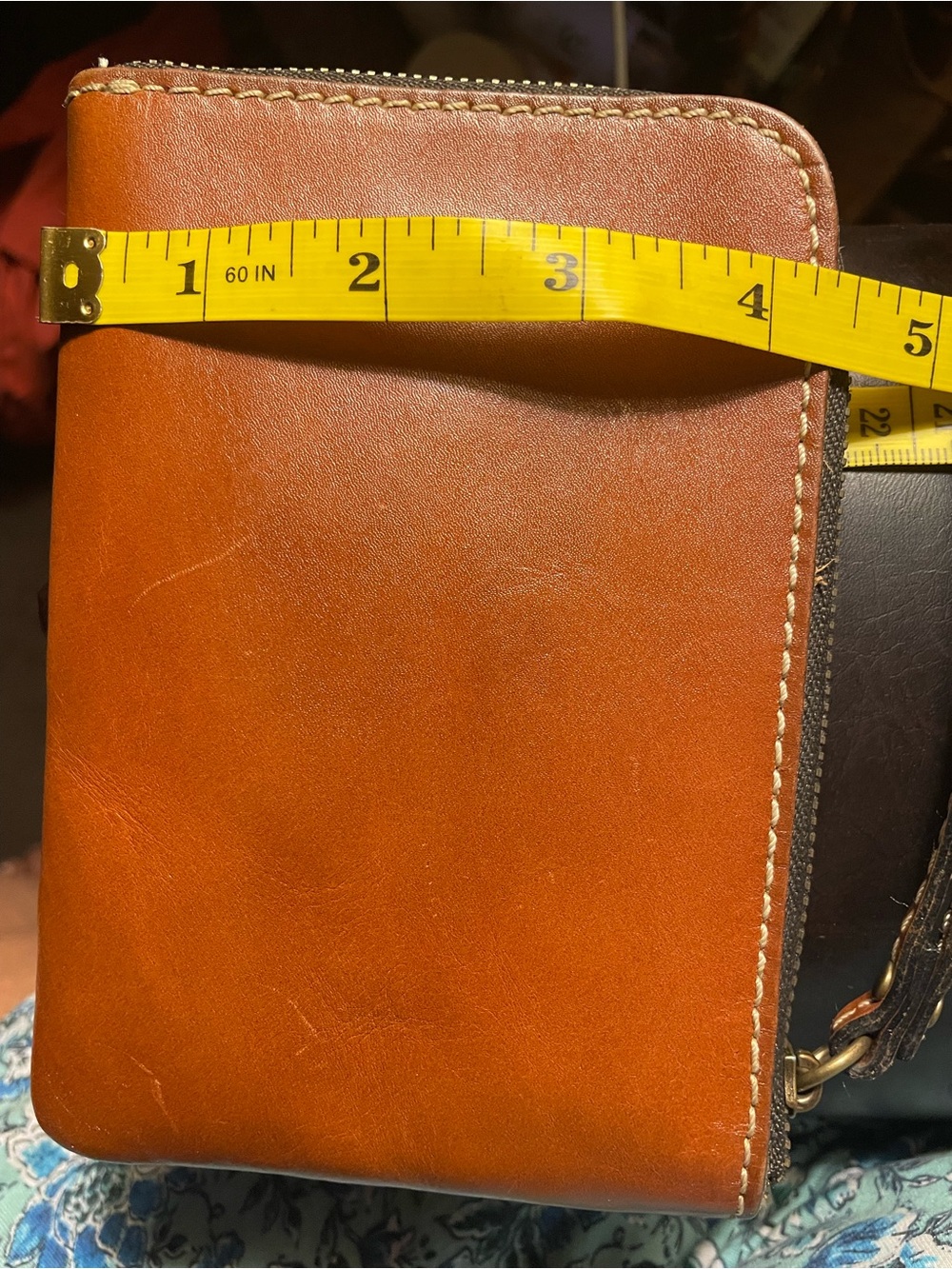 Patricia Nash Cognac Leather Wristlet Clutch - Picture 7 of 8